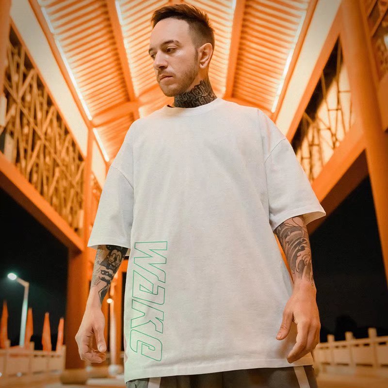 Áo Thun Nam Tay Ngắn Cổ Tròn In Chữ Thời Trang Size M-8XL