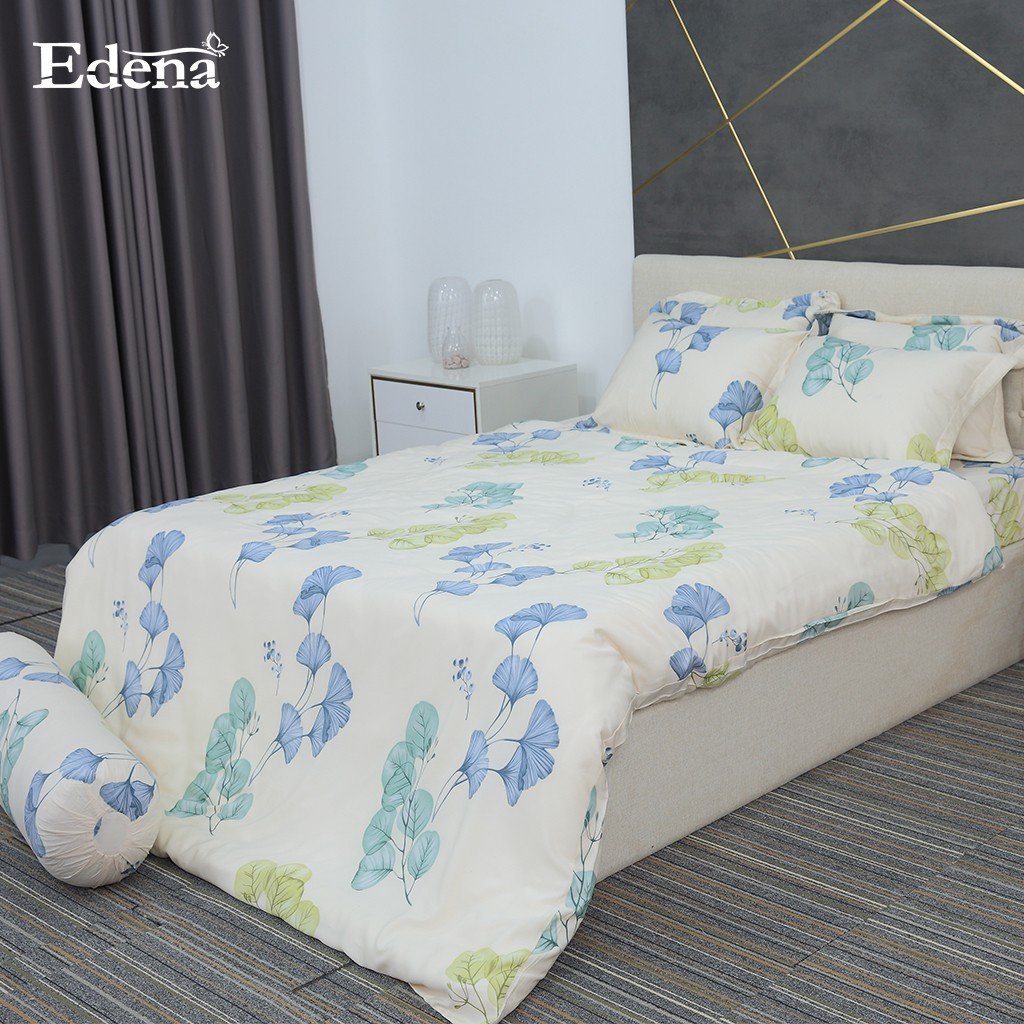 Edena Cotton Modal 5018 - Trọn bộ ga 6 món chất liệu Modal mềm mượt, thoáng mát