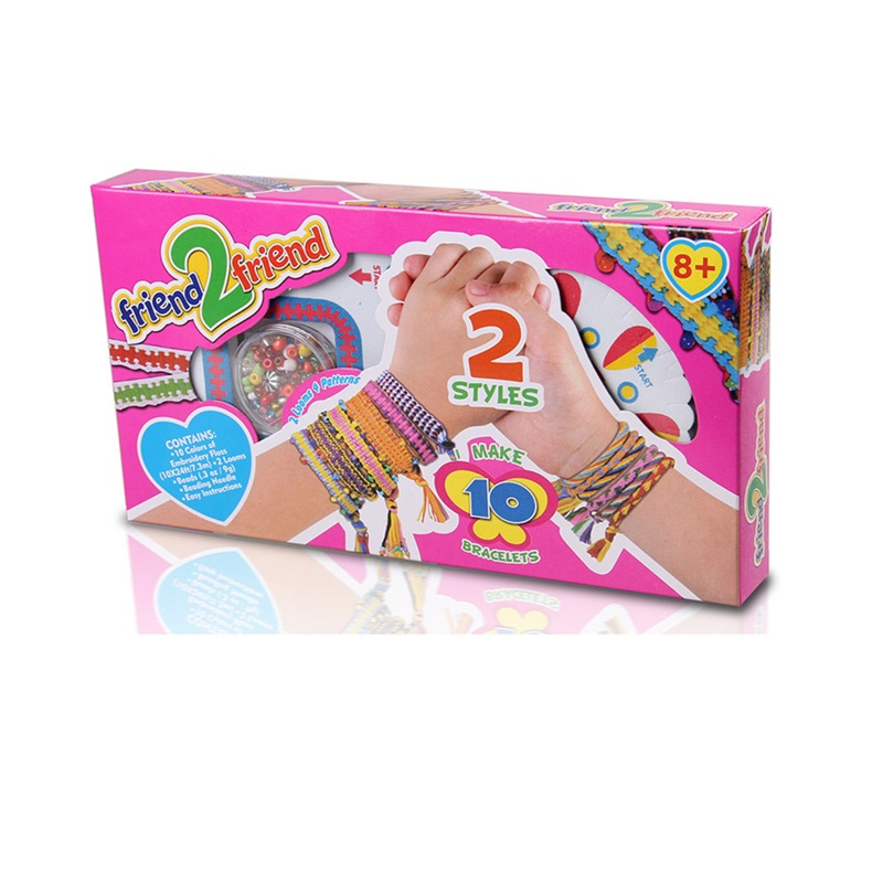 Bộ Hộp Làm Trang Sức Gồm Vòng cổ Và Vòng Tay Xỏ Hạt Diy Thích Hợp Cho Thanh Thiếu Niên 6-18 Tuổi