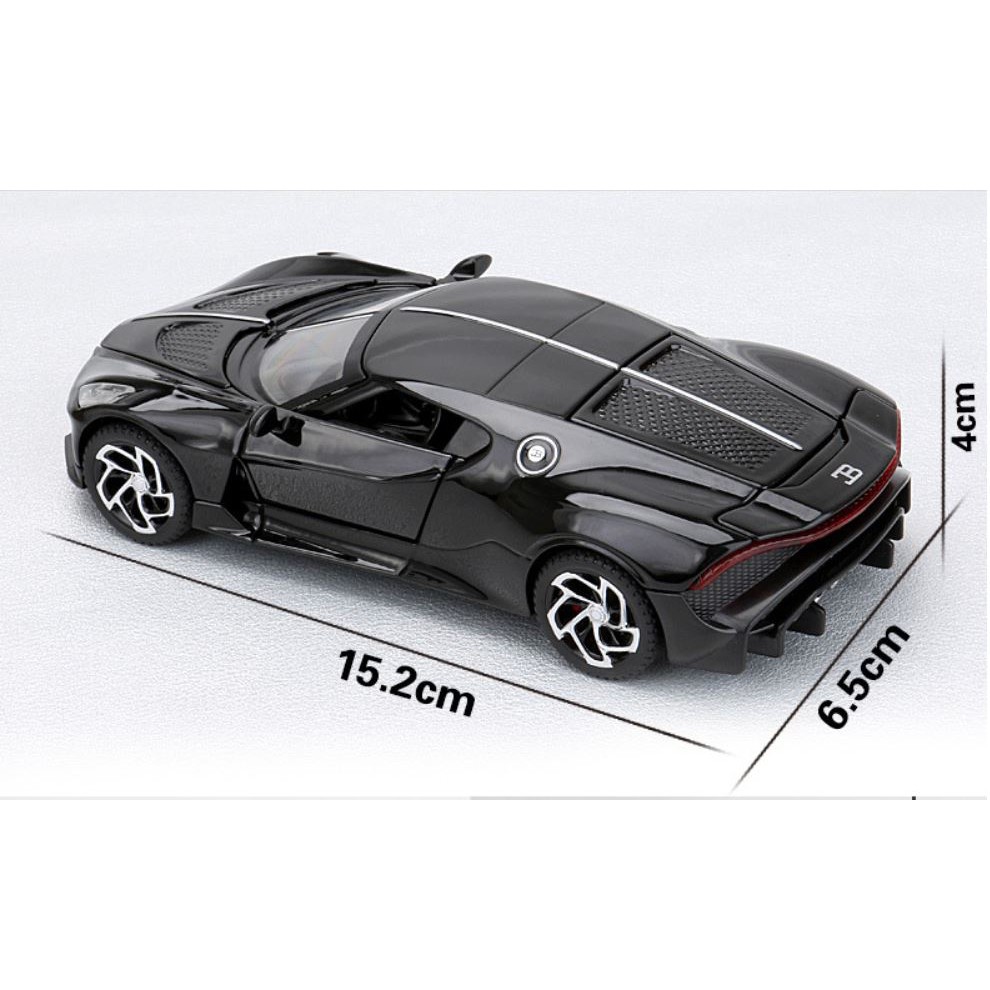 [Mã LIFE0503TOYS1 giảm 10% đơn 150k] Xe mô hình kim loại Bugatti Black Dragon King tỷ lệ 1:32