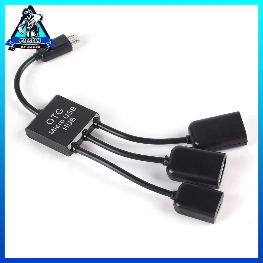 Bộ chia cổng kết nối OTG Micro USB Bộ chia dây cáp sạc dây dữ liệu [8/3]