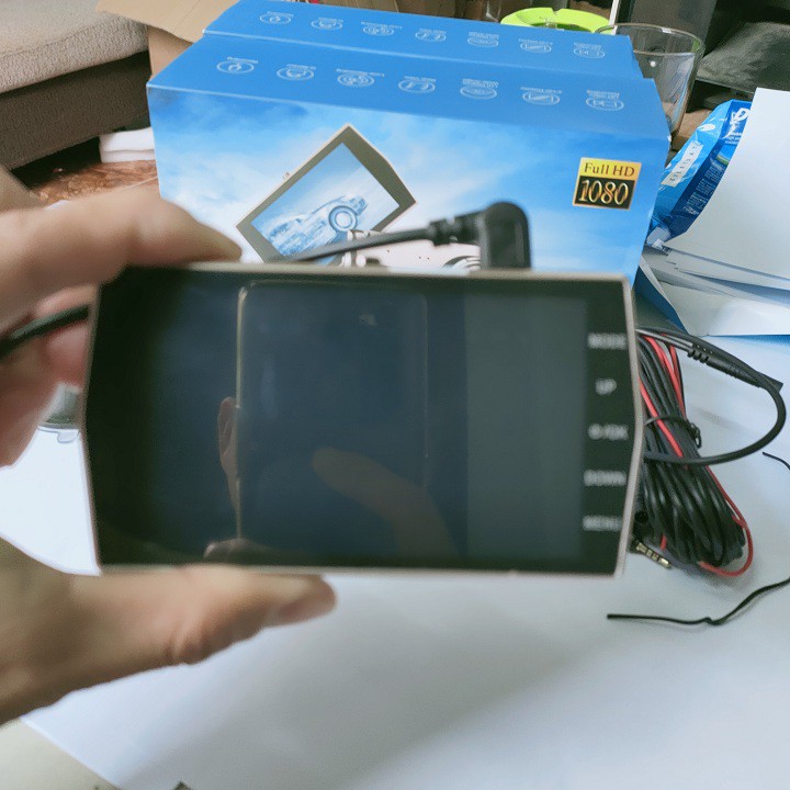 Camera hành trình ô tô V3 màn hình 4 inch Fhd1080P siêu nét - tiếng Việt - Kèm cam lùi