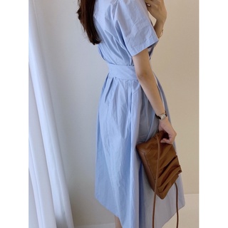 Đầm midi xếp ly eo