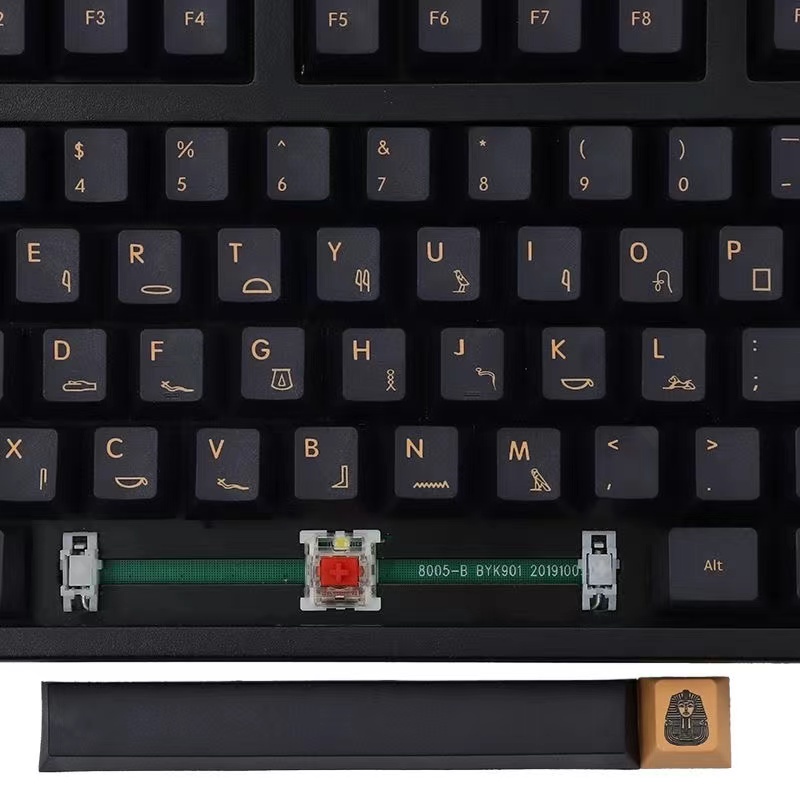 129 keys Pharaoh Keycap Cherry Profile PBT sublimation keycaps 61/64/68/87/96/98/104