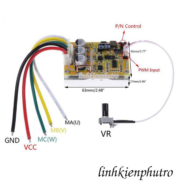 Mạch Điều Khiển Động Cơ Không Chổi Than 350W - Brushless | WebRaoVat - webraovat.net.vn