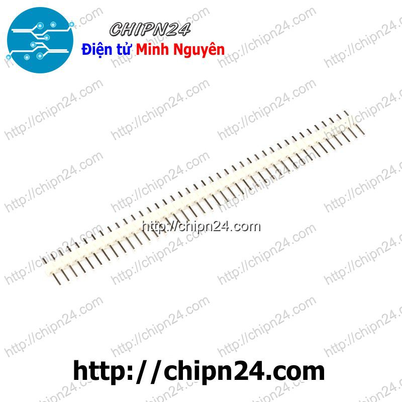 [3 CÂY] (TK1.2) Header Hàng rào Đực Đơn Thẳng 1x40p TRẮNG 2.54MM