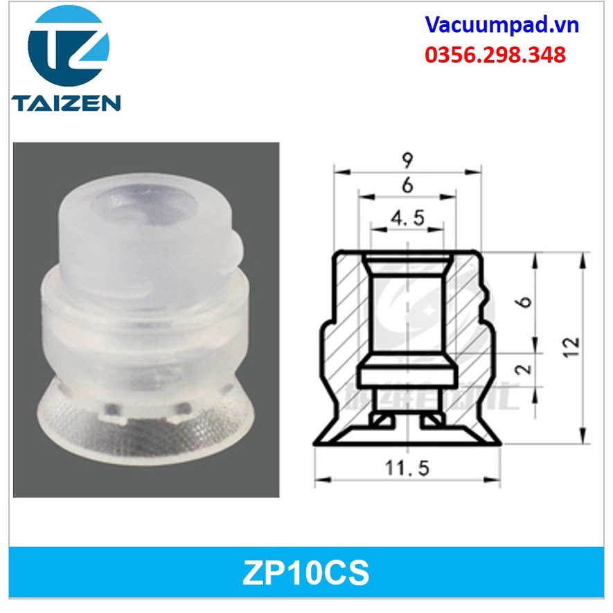 Giác hút chân không SMC ZP-10,13,16,20,25,32,40,50CS/N
