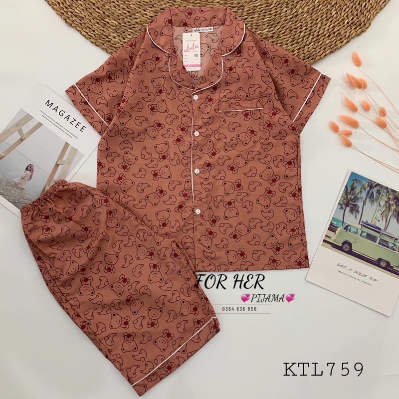 Bộ ngủ pijama lửng full viền (kèm ảnh & video) | BigBuy360 - bigbuy360.vn