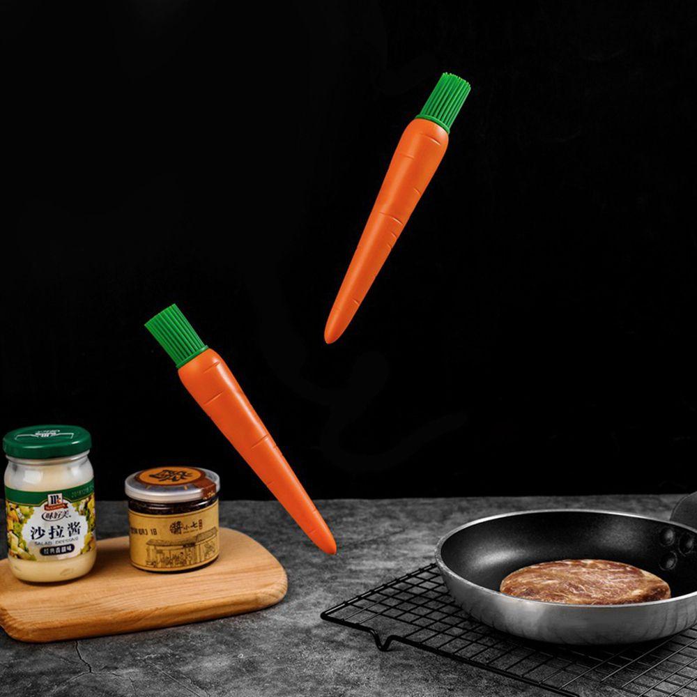 Cọ Phết Sốt Bằng Silicon Mềm Hình Củ Cà Rốt Dùng Nướng BBQ