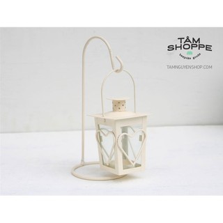 Chân nến sắt nghệ thuật nhà trái tim vintage TAN
