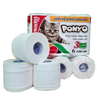 Combo 5 lốc Giấy vệ sinh PONYO 6 cuộn