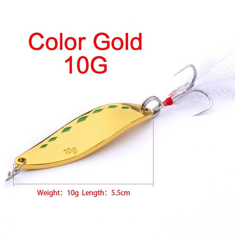 Mồi Câu Lure Thìa Lượn Spoon chuyên câu cá suối, cá mương, câu lure- Nặng 7.5g -10g-15g