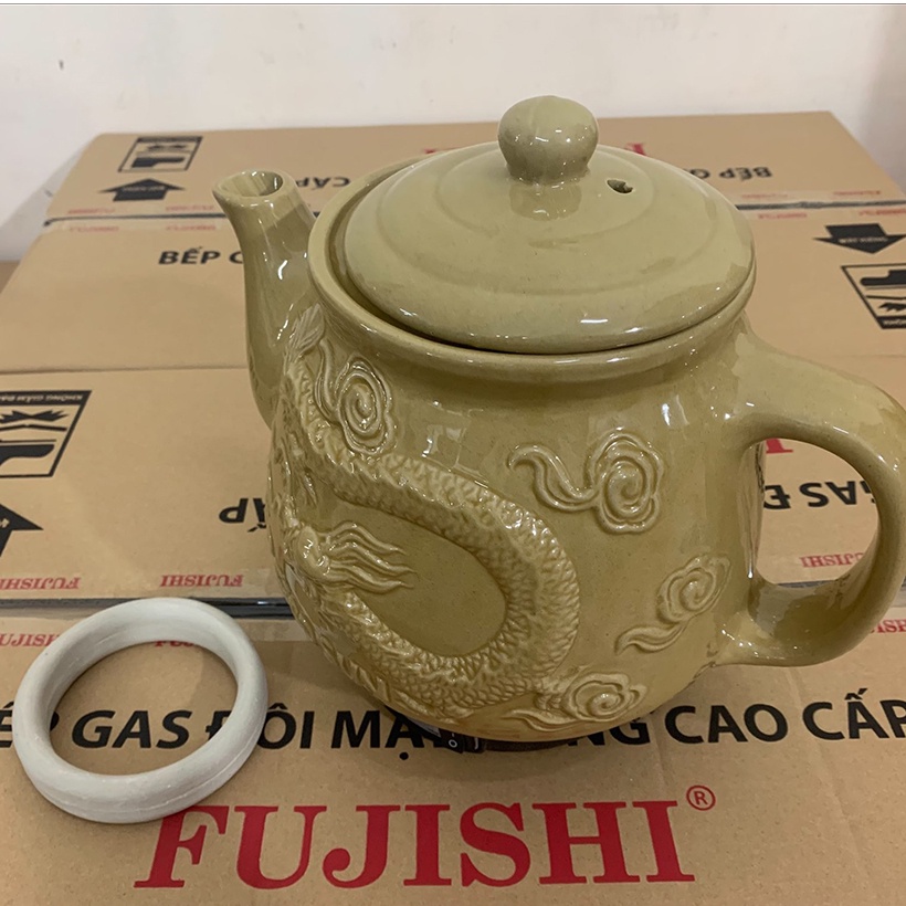 Siêu sắc thuốc điện GỐM SỨ BÁT TRÀNG Fujishi 3.2 lít HK-088 -  Ấm thuốc điện nấu tự động ngắt