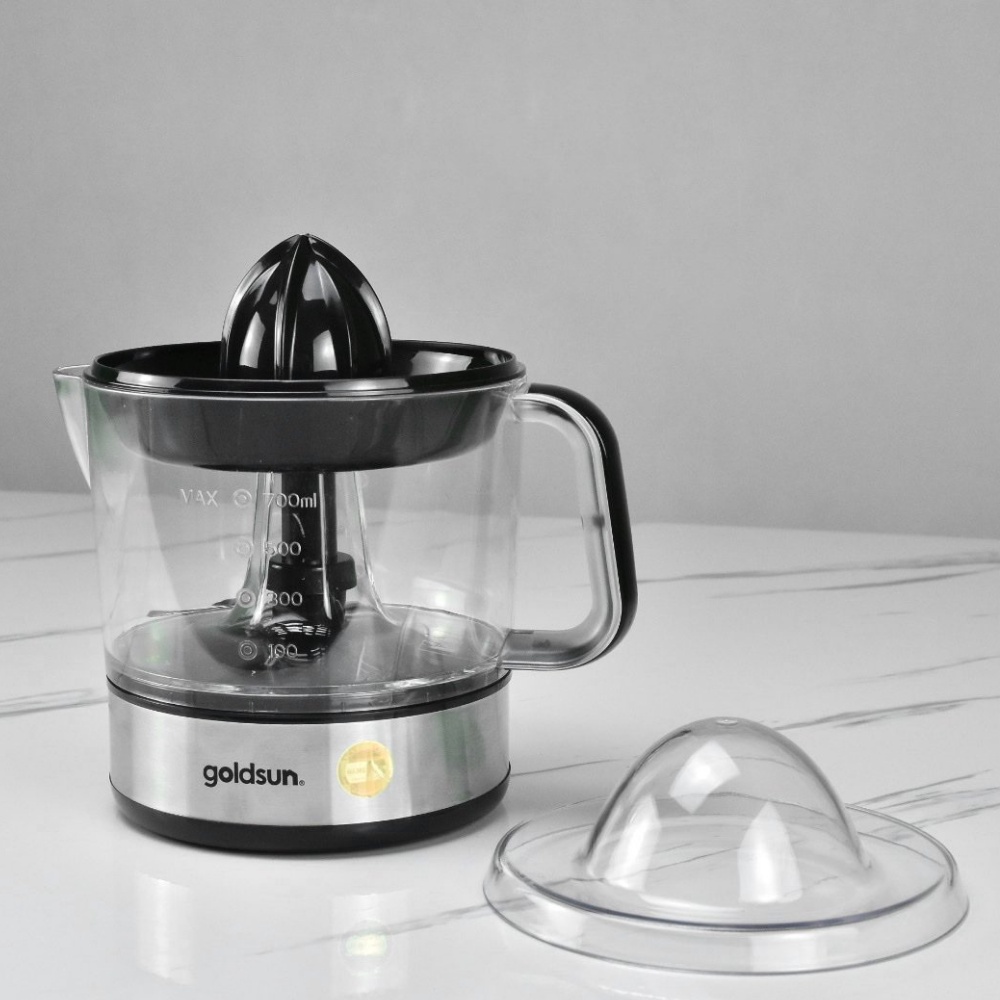 Máy vắt cam 700 ml Goldsun xoay 2 chiều vắt kiệt nước model GOS3900 công suất 40W có lưới lọc hạt tiện dụng