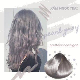 [kèm Trợ Nhuộm+Dưỡng] Kem Nhuộm Tóc Màu XÁM NGỌC TRAI - PEARL GRAY