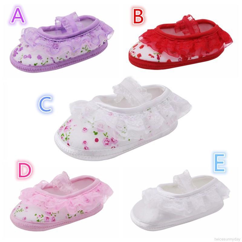 Giày cotton phối ren xinh xắn đáng yêu dành cho bé gái