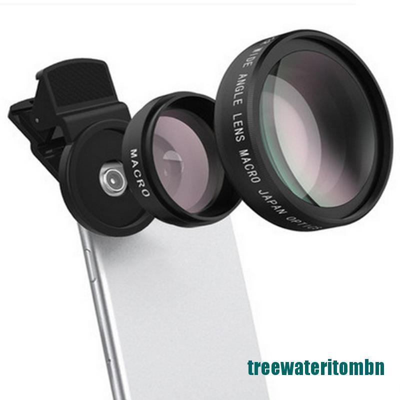 (new)Universal 2in1 Clip On Camera Lens Kit Fisheye Wide Angle Macro For Cell Phone