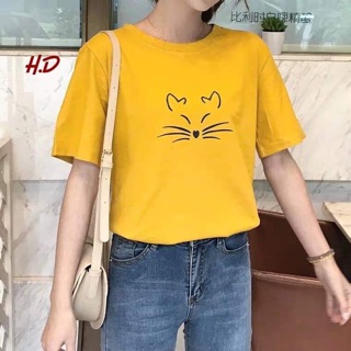 Áo thun nữ mèo ria (HĐ)