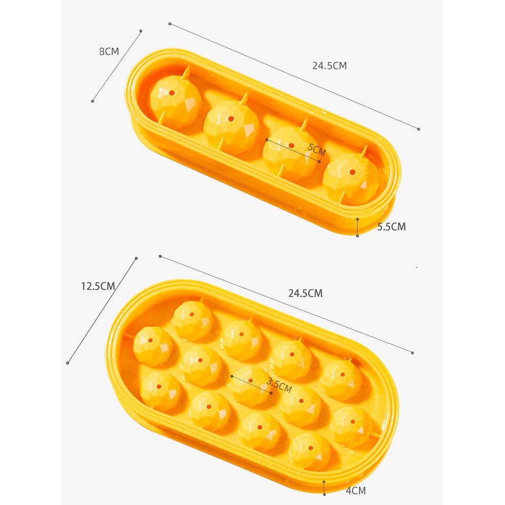 Khuôn Làm Đá Viên Hình Lập Phương Đường Kính 5cm Có Lắp Đậy Cao Cấp BLOO16