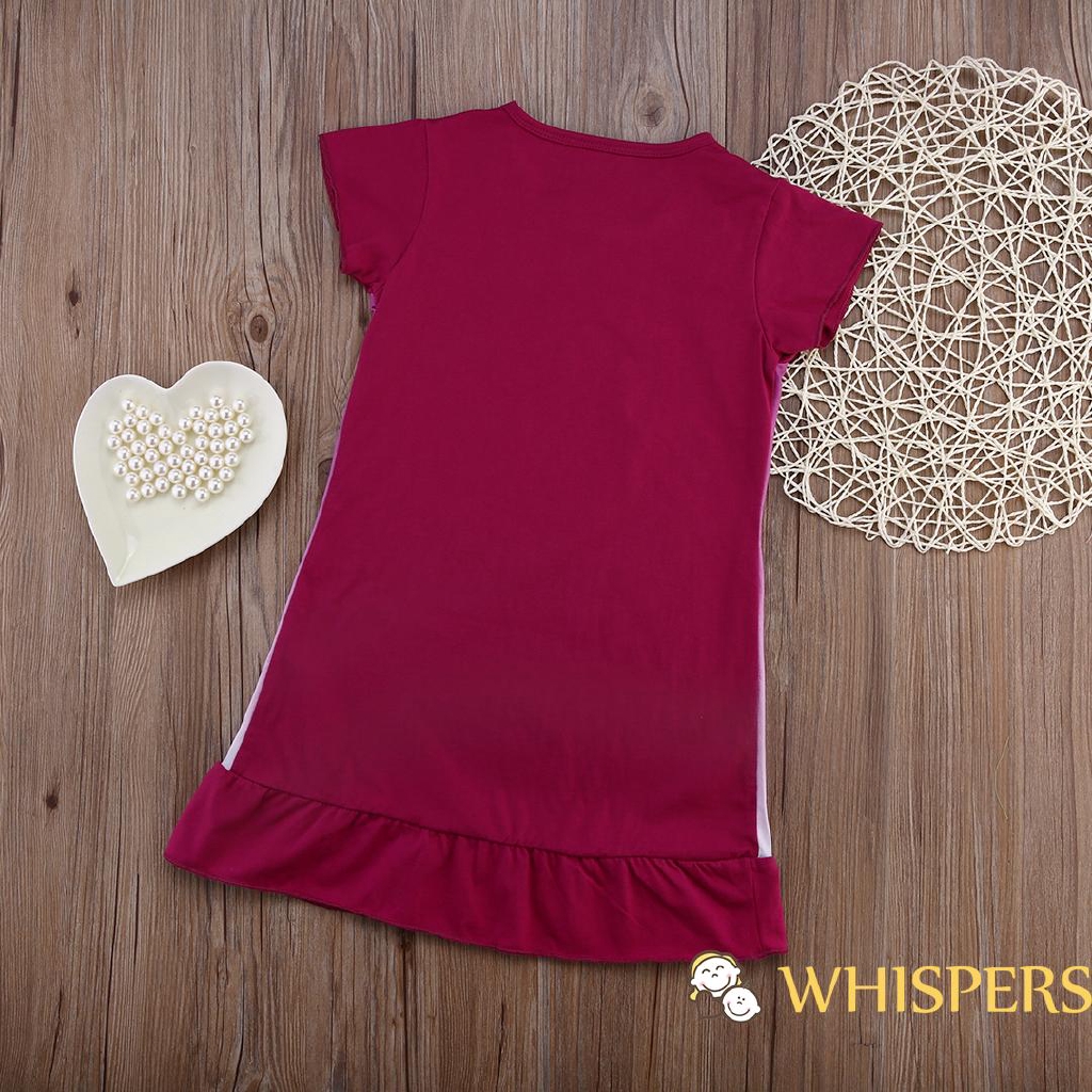 Đầm Công Chúa Tay Ngắn In Hình Nàng Tiên Cá Cho Bé Gái Từ 3-10 Tuổi