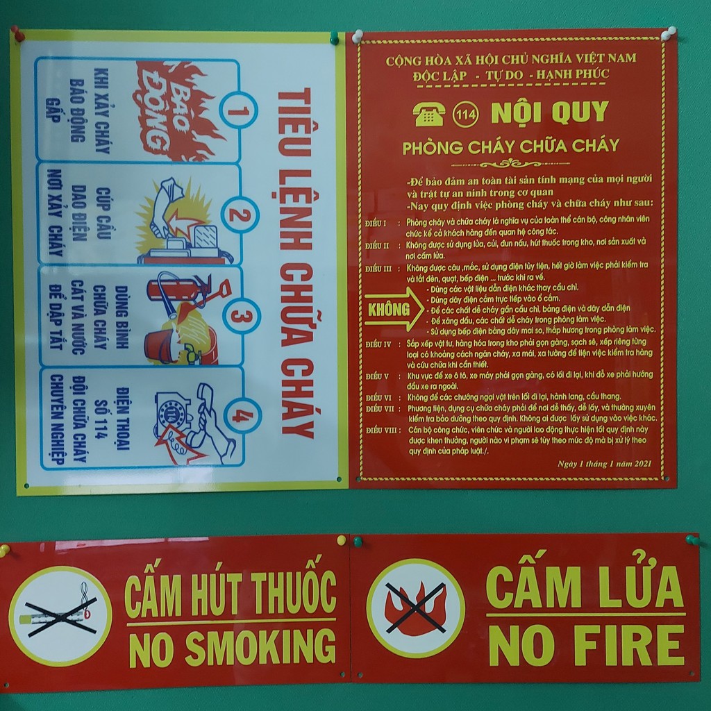 Bộ tiêu lệnh pccc Mica cao cấp