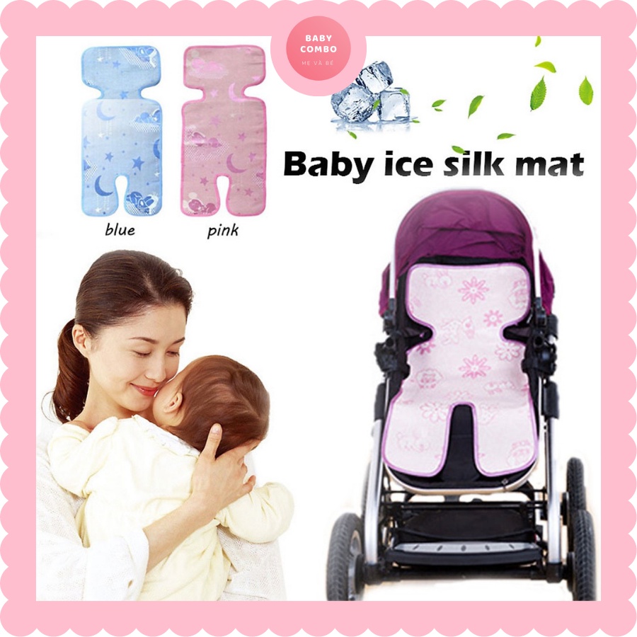 Đệm Lót Xe Đẩy Trẻ Em Bằng Lụa, Thoáng Mát, Chống Thấm (72x35cm) - Hàng Xuất Khẩu