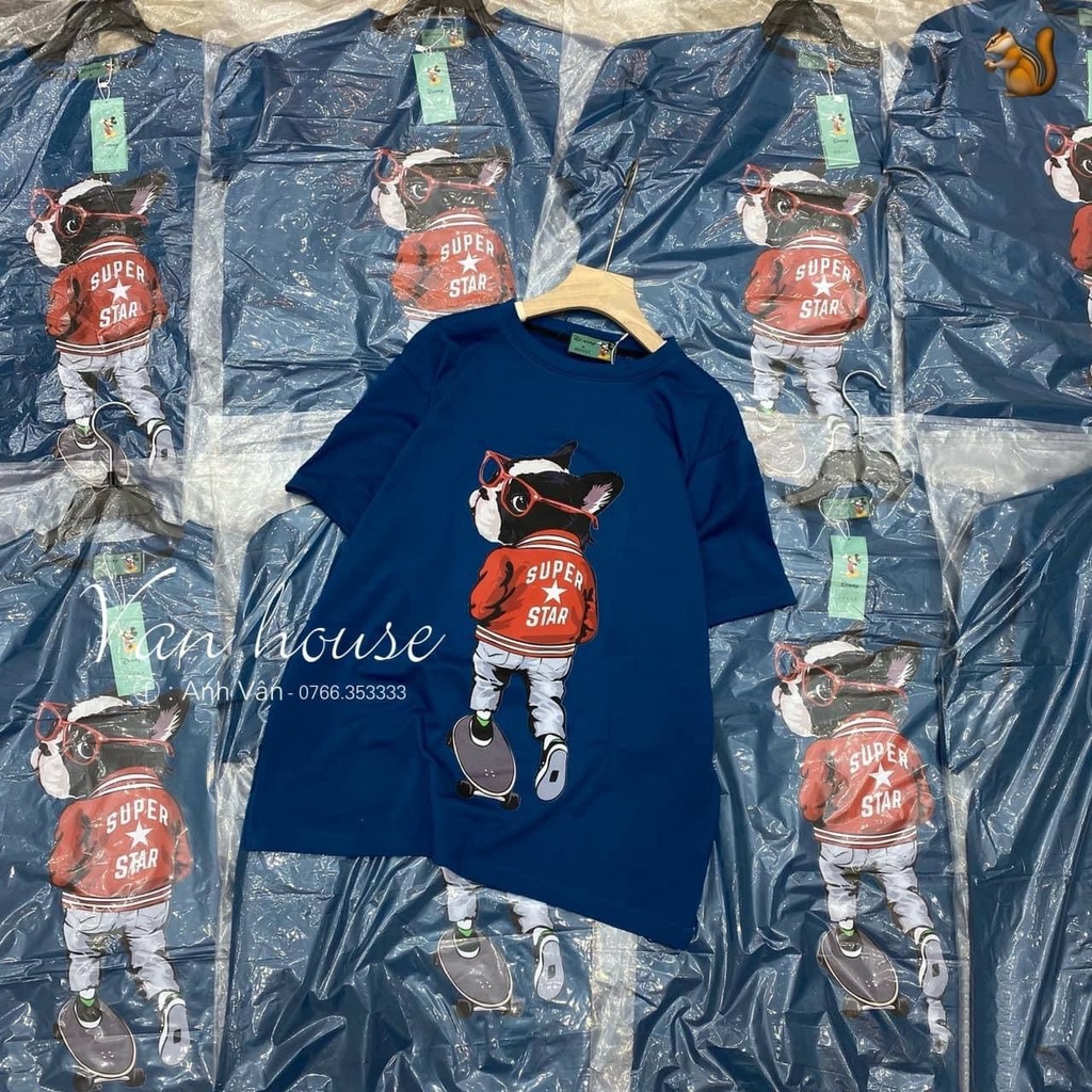 Áo phông Supeerr sao Starrr xanh