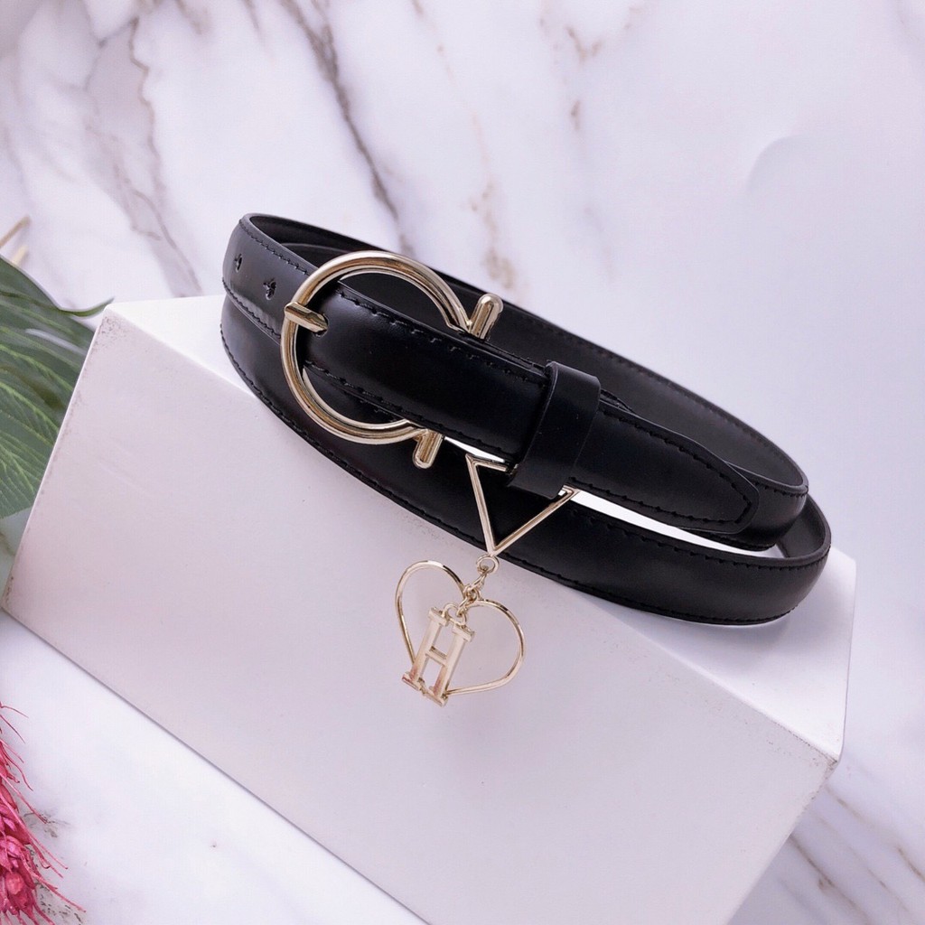 dây nịt thắt lưng xinh xắn tòn ten tim H hot siêu xinh xinh