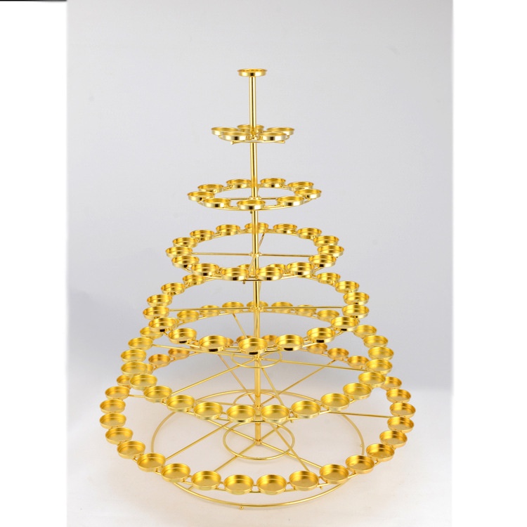 Đèn dược sư 108 ngọn , tháp đế nến 7 tầng  hợp kim ,  đế đèn cúng dường phật.