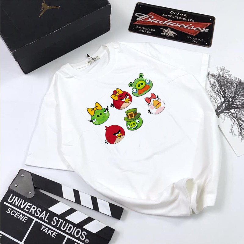 Áo thun Unisex cotton -  Angry Birds ngộ nghĩnh