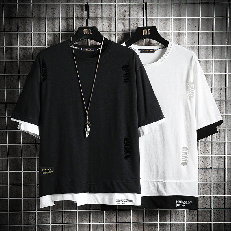 Áo thun IELGY tay ngắn dáng rộng nhiều màu tùy chọn phong cách Hip-Hop Hàn Quốc dành cho nam | BigBuy360 - bigbuy360.vn