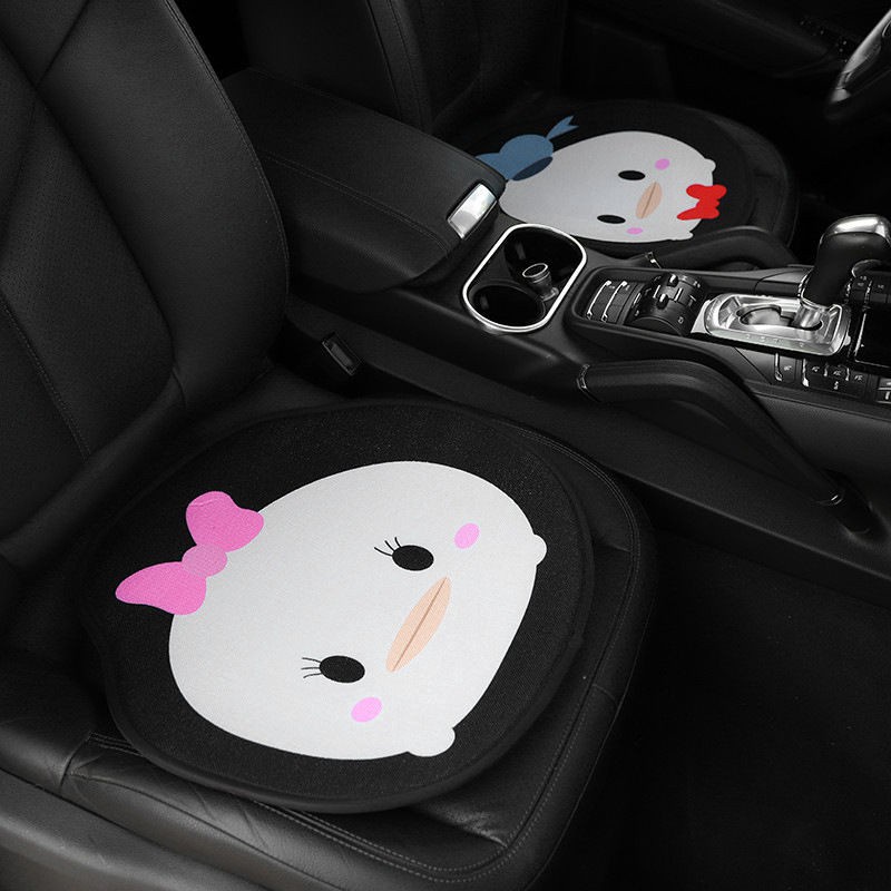 Đệm lót ghế ngồi xe hơi thoáng khí hình Mickey Minnie dễ thương