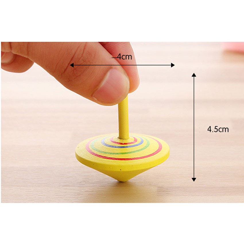 Con Quay Bằng Gỗ Nhiều Màu - giáo cụ Montessori - Đồ chơi gỗ Smart Baby - 031- Baby Toys