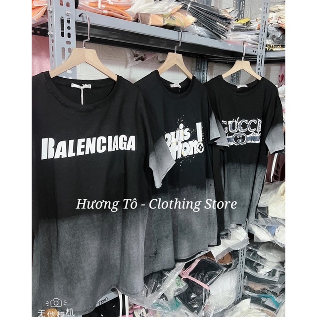 Áo Phông Loang Cổ Tròn Phối Màu Balen Lv G.C Hot Trend 2022 Tay Lỡ Dáng Rộng Unisex Nam Nữ Phong Cách Cá Tính | BigBuy360 - bigbuy360.vn