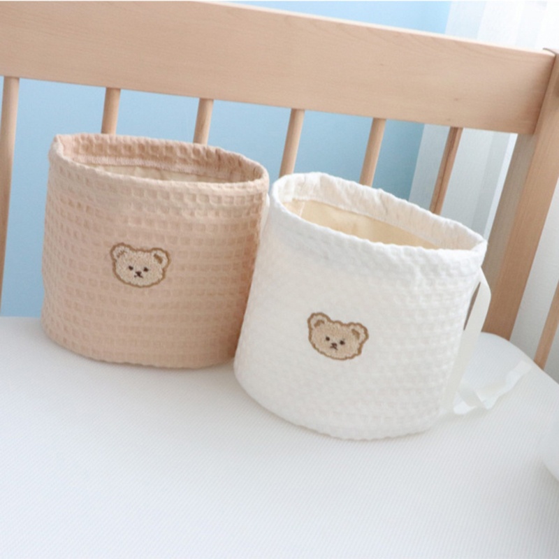 Túi Đựng Tã Lót Treo Cạnh Giường Em Bé Bằng Cotton