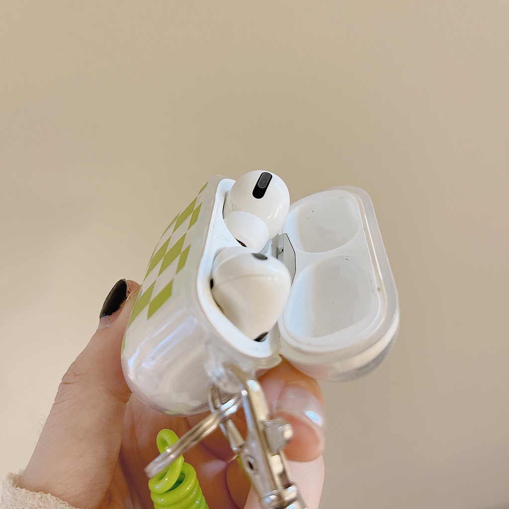 Vỏ Bảo Vệ Hộp Sạc Tai Nghe airpods 1 2 Pro 3rd Generation Pro 1/2 Trong Suốt Chống Sốc Họa Tiết Hoạt Hình Kèm Dây Đeo Kiểu Nhật Hàn