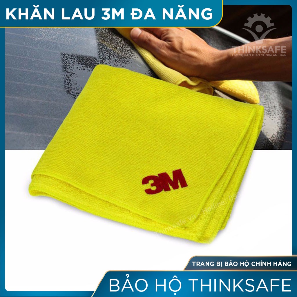 Khăn Lau Đa Năng Microfiber 3M SQ21 32cm x 36cm cấu tạo bằng các sợi microfiber giúp lấy sạch vết bụi bẩn - Thinksafe