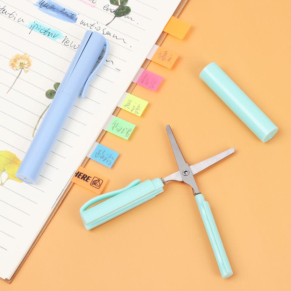 LANFY Kéo Cắt Giấy Nghệ Thuật Đa Năng An Toàn Hình Cây Bút DIY