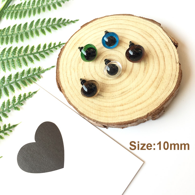 Set 100/50 Cặp Mắt An Toàn 5 Màu 10-12mm Cho Búp Bê Gấu Bông Bằng Nhựa