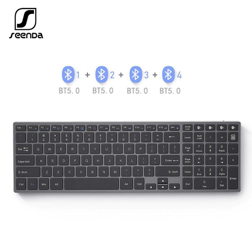 Bàn phím không dây Seenda IWG 601 Bluetooth Wireless - Keyboard Multi Device kết nối 4 thiết bị Bluetooth