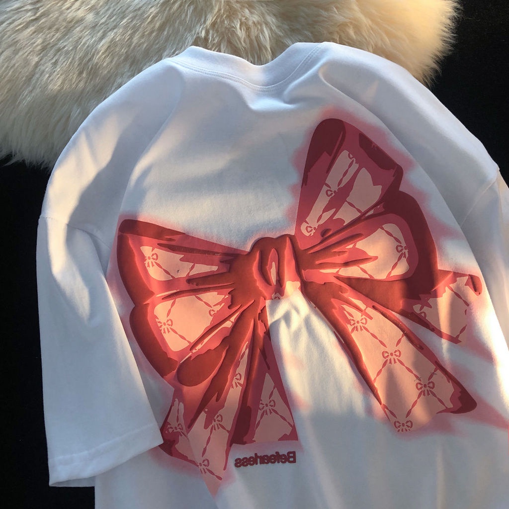 Áo Thun Tay Ngắn Cổ Tròn In Họa Tiết Dễ Thương Thời Trang Mùa Hè Cho Nữ