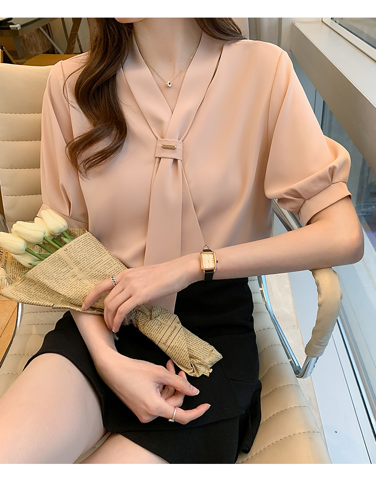 Áo Kiểu Nữ Cổ Chữ V Phong Cách Hàn Quốc 2021 | BigBuy360 - bigbuy360.vn