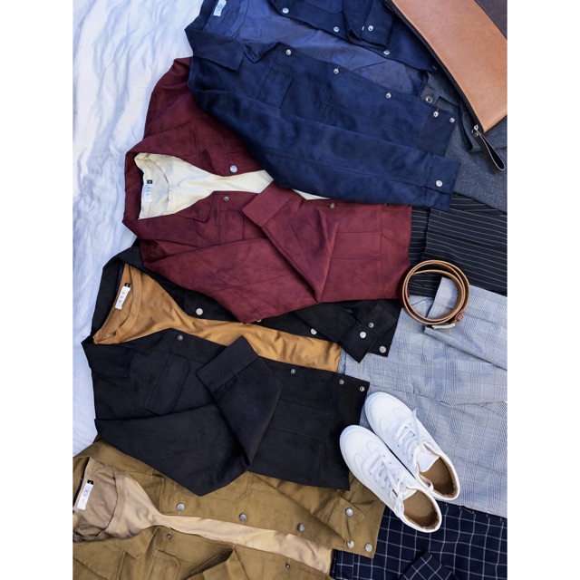 Áo khoác nam nữ Suede Camp Jacket
