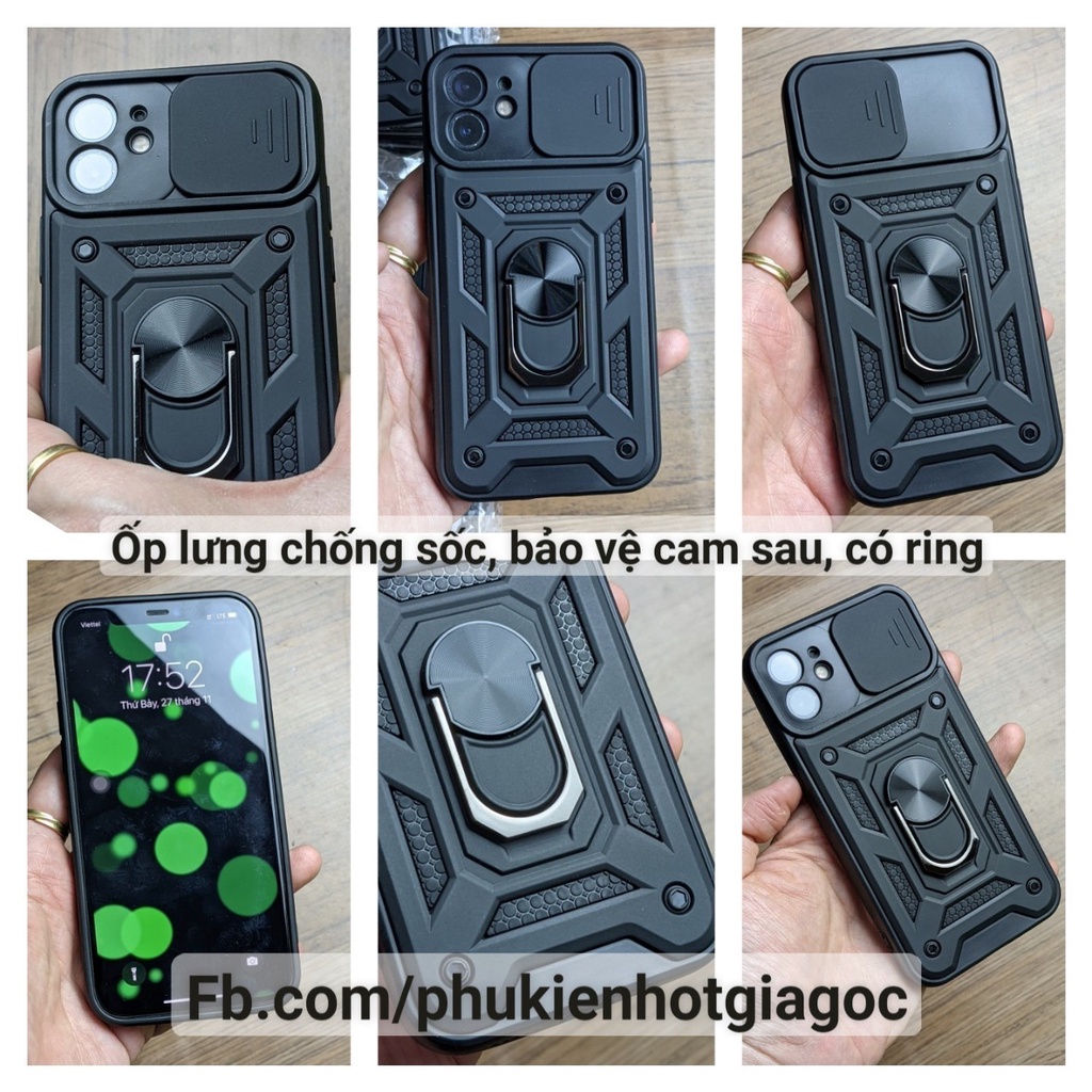 Case ốp lưng chống sốc bảo vệ cam sau có ring nam châm IP 13 Pro max / 13 Pro / 13 mini / 12 Pro max / 11 / Xs max