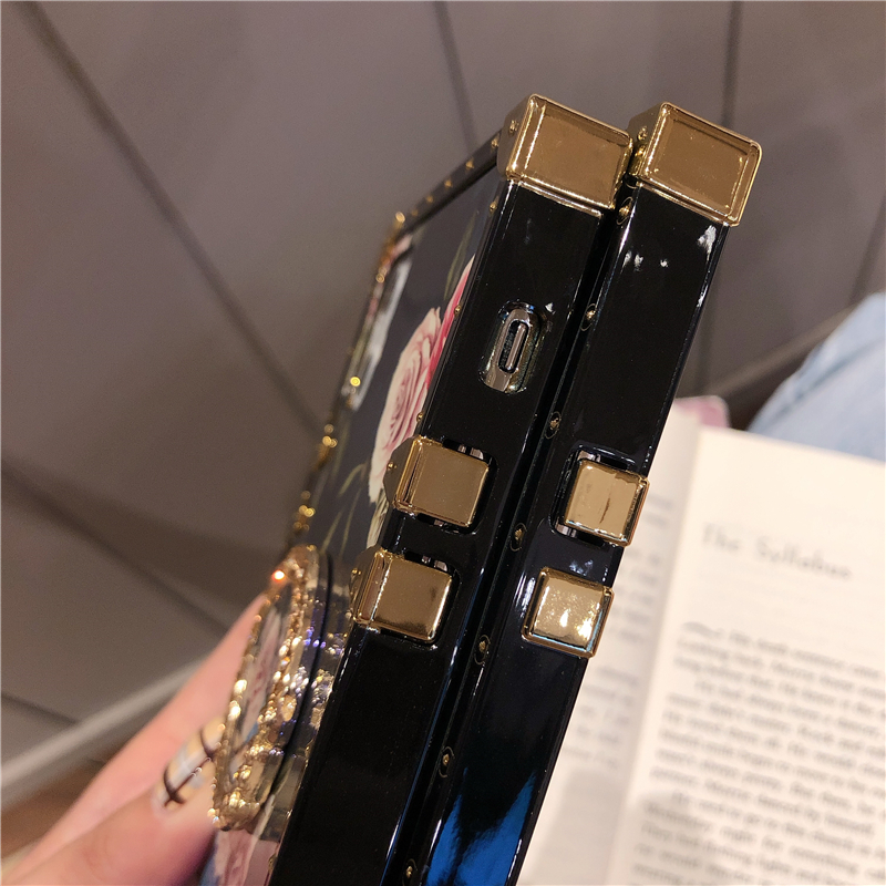 Ốp điện thoại cứng có dây đeo họa tiết hoa cho Samsung M51 M31 M21 M30S M30 A40S M20 M11 J6 J4 Plus J6 J4 Prime