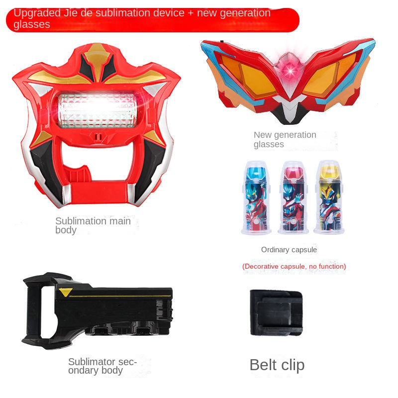 Đồ Chơi Siêu Nhân Ultraman Biến Hình Kính Siro Có Đèn Và Nhạc Không Giới Hạn Cho Trẻ Em Gedde Sublim