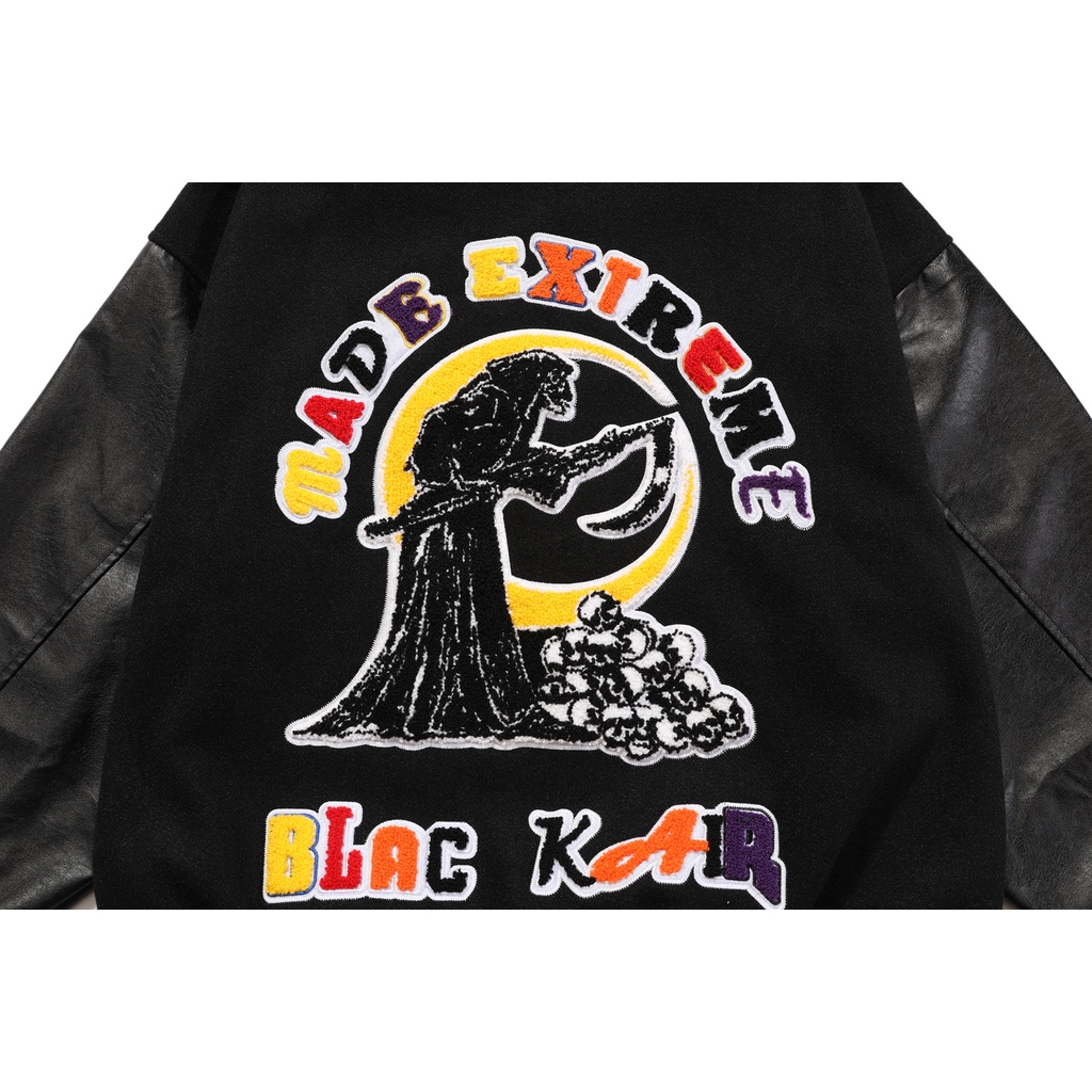 Áo khoác Bomber Made Extreme x Blackair Gothic Embroidered Varsity