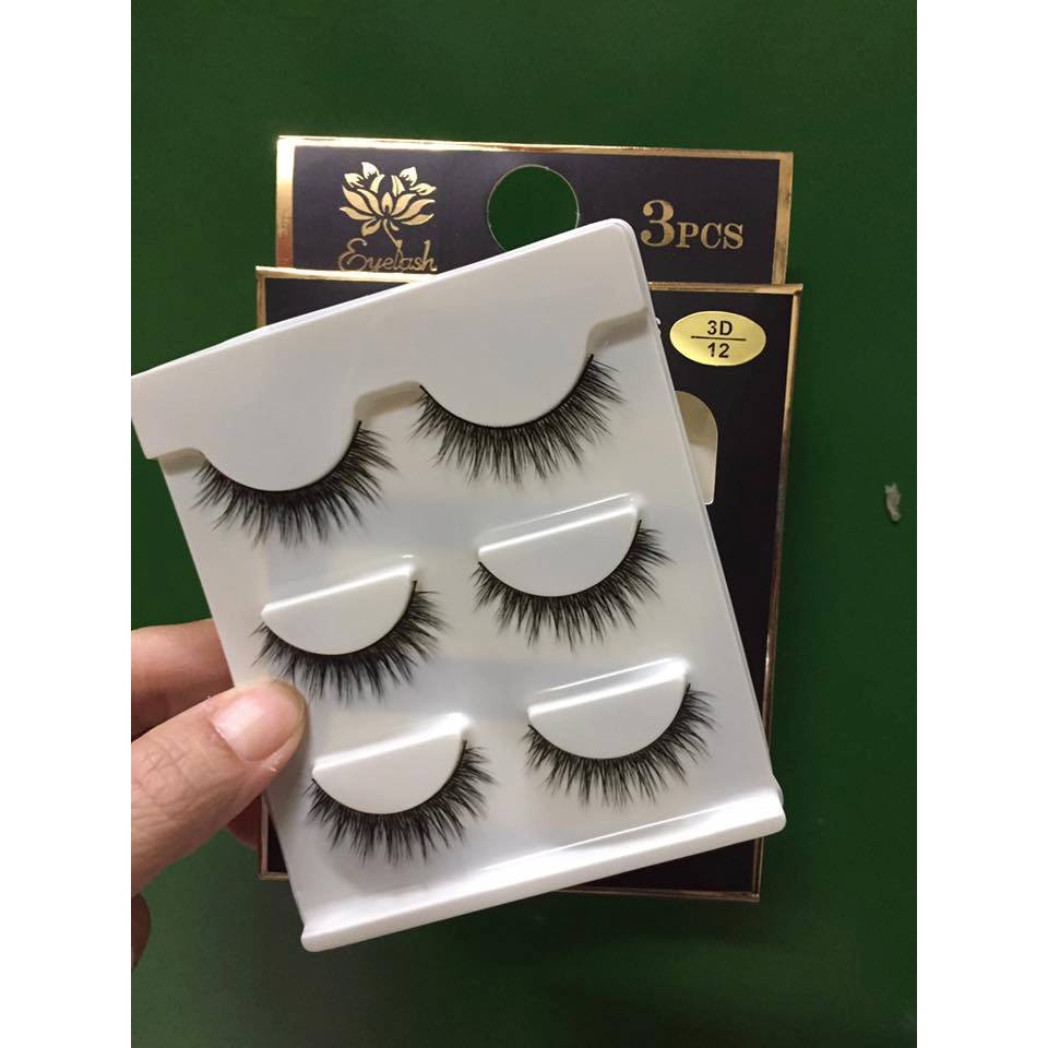 Mi chồn 3D các mã chính hãng HALOMI chuyên dùng cho makeup_Mi chồn 3D 3 đôi Fashion Eyelashes