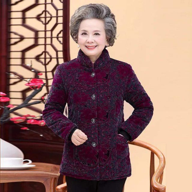 ÁO NHUNG LÓT LÔNG TẶNG BÀ