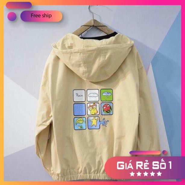 [ÁO KHOÁC NỮ,NAM] Áo Khoác Dù 2 Lớp Rain Siêu Cute Unisex Free Size Dưới 68kg AK10 | BigBuy360 - bigbuy360.vn
